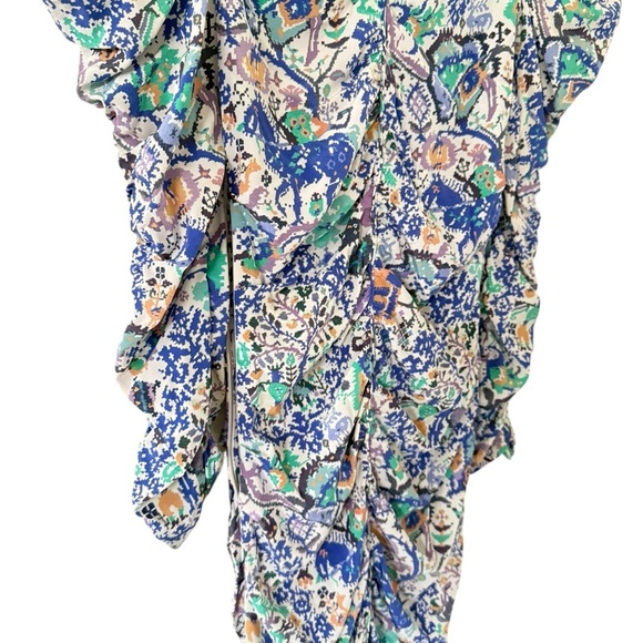 Isabel Marant Bireya Ruched Silk Mini Dress - Picture 8 of 12